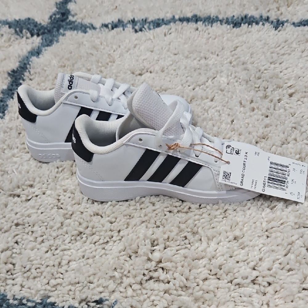 Adidas Classic White and Black Trainers